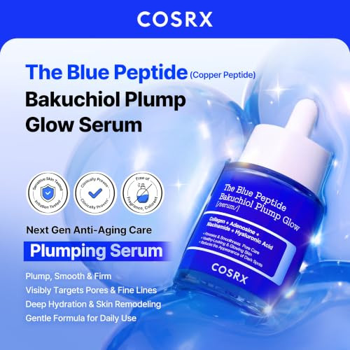 Cosrx Peptide Boost And Plump Set Copper Peptide Bakuchiol Serum plus 6 Peptide Booster Toner Serum 1.69 Fl Oz 5.07 Fl Oz