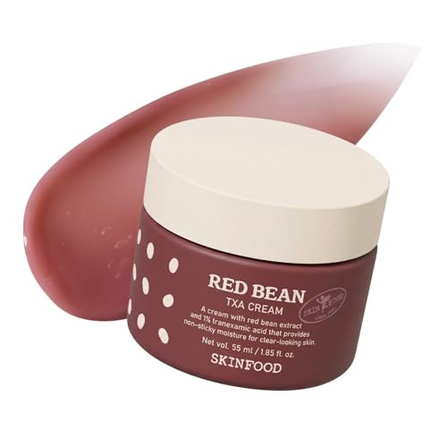 Skinfood 1957 Skinfood Red Bean Txa 1% Pore Care Cream Korean Face Moisturizer With Red Bean Extract Soft Texture Care And Hydrating Glow Finish Tranexamic Acid Vegan 55Ml 1.85 Fl.Oz