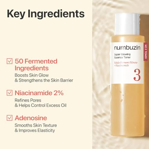 Numbuzin No.3 Glowing Skin Duoessence Toner plus Serum Set For Pores Texture And Radiance Glow