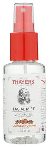 Thayers Trial Size Cranberry Orange Witch Hazel Facial Mist With Aloe Vera Toner 3 Oz.