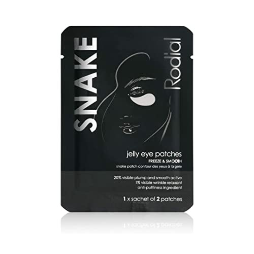 Rodial Snake Jelly Eye Patches 1 Sachet Rejuvenate And Firm Antipuffiness Formula For Under Eyes Firming And Smoothing Effect Botanical Extracts For Improving Skin Elasticity