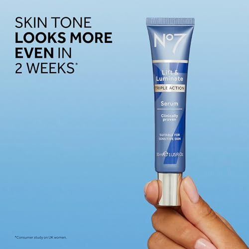 No7 Lift And Luminate Triple Action Face Serum Collagen Peptide Antiwrinkle plus Brightening Emblica And Vitamin C Serum plus Pro Retinol Skin Firming Hyaluronic Acid And Hibiscus 50Ml