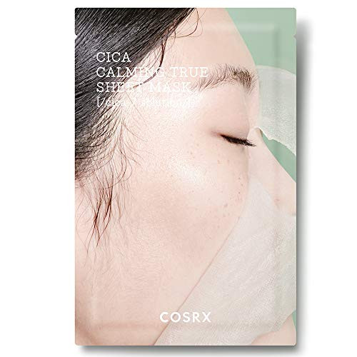 Cosrx Cica Calming True Sheet Mask Centella Face Mask With Centella Asiatica Lightweight Finish Parabens Korean Skin Care 21Ml 0.71 Fl.Oz