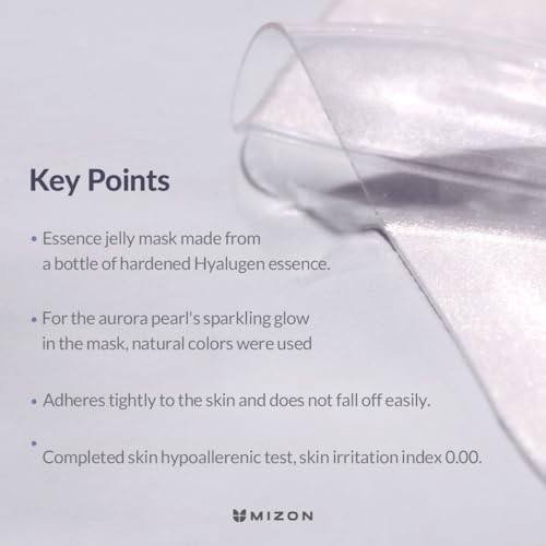 Mizon Hyalugen Pearl Jelly Face Mask 5 Packcollagen And Hyaluronic Acid Korean Beauty Full Face Sheet Mask Glowy Pearl Finish