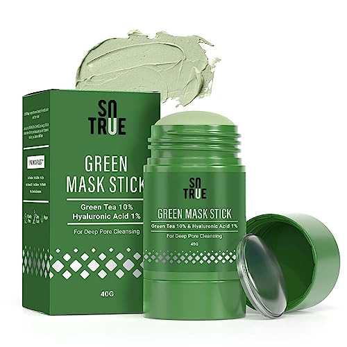 Sotrue Green Tea Cleansing Mask Stick For Facefor Blackheads Oil Control And Antiacnepurifying Solid Clay Detox Mud Mask Made In India