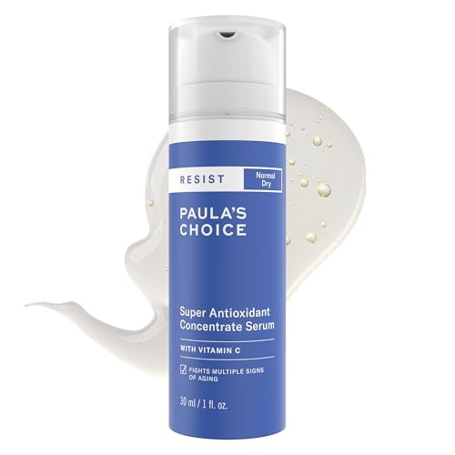 PaulaS Choice Paulas Choice Resist Super Antioxidant Vitamin C Serum Face Serum With Ferulic Acid Coenzyme Q10 Vitamin E And Peptide Antiaging Treatment For Dry Skin 1Oz