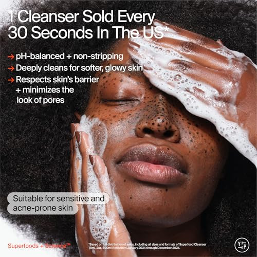 Youth To The People Rinse plus Rest Travel Size Duo 2Pc Skincare Bundle Set Superfood Kale plus Green Tea Face Wash plus Superberry Hydrate plus Glow Dream Overnight Face Mask With Vitamin C 2Oz 2Oz