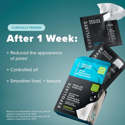 PaulaS Choice Paulas Choice Skin Perfecting 2% Bha Toner Pads And 2% Bha Liquid Exfoliant Salicylic Acid Facial Exfoliator For Enlarged Pores Travel 10Ct 1Oz