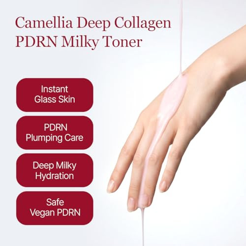 Round Lab Camellia Collagen Pdrn Milky Toner hydrating Elasticityboosting Skin Toner Low Molecular Collagen And Camellia Flower Extract Korean Skin Care 5.07 Fl Oz