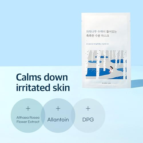 Round Lab Mugwort Calming Sheet Mask Unscentedcalm Irritated Skin Soothing Care Hydration Lock Cooling Effect 10Ea