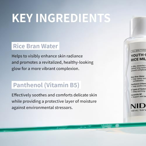 Nida Youthboosting Rice Milky Toner For Skinrice Bran Extract Niacinamide Ceramide Np Panthenoldeep Moisturizing Hydrating And Refreshing Korean Skin Care5.07 Fl. Oz. 150Ml