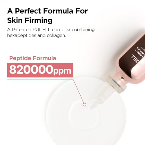 Purcell 82% High Dose Peptide Essence Serum Multicollagen Peptide For Firmer And Youthful Skin Light And Gentle Formula Antiaging 1.01 Oz 30Ml