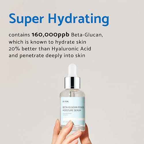 Iunik Beta Glucan Daily Moisture Cream Betaglucan Power Deep Moisture Serum Intense Hydration Fortifying Skin Barrier Ultra Intense Hydrating Moisturizing Facial Moisturizer Korean