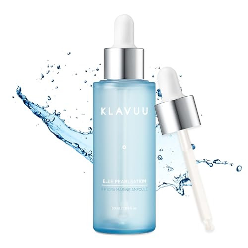Klavuu Blue Pearlsation 8 Hydra Marine Ampoule Hyaluronic Acid 1.69Ozduallayered Skin Hydration 8 Types Hyaluronic Acid And Marine Collagen Panthenol Longlasting Moisture Sensitive Skin