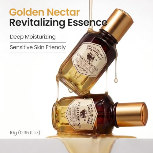 Skinfood 1957 Skinfood Royal Honey Propolis Enrich Essence 63% Black Bee Propolis And 10% Royal Jelly Extract Face Serum Propolis Serum For Skin Valentine Day 1.69 Fl. Oz. 50Ml