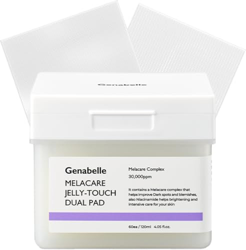 Genabelle Melacare Jelly Touch Dual Pad Radianceboosting And Hydrating Toner Pads With Niacinamide And Tranexamic Acid Targets Dark Spots And Hyperpigmentation 4.05 Fl Oz