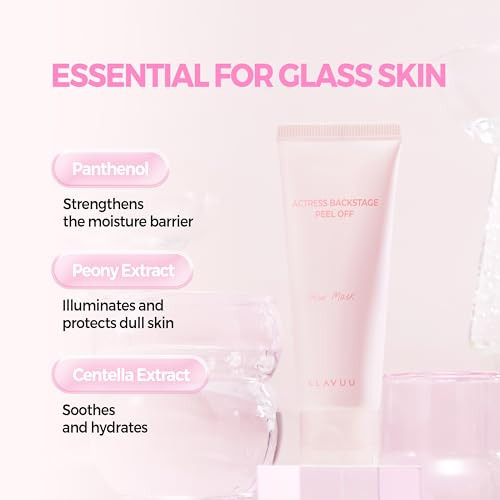 Klavuu Actress Backstage Glow Peel Off Face Mask For Skin 2.4Ozradiance Boost Deep Hydration Peony Complex Peeling And Exfoliating Silky Smooth Dewy Skin Korean Skincare