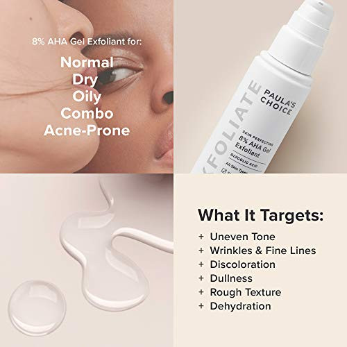 PaulaS Choice Paulas Choice 8% Aha Gel Leaveon Exfoliant With Glycolic Acid plus C5 Super Boost Moisturizer With 5% Vitamin C Duo For Sun Damage Discoloration Uneven Tone And Texture Fragrancefree