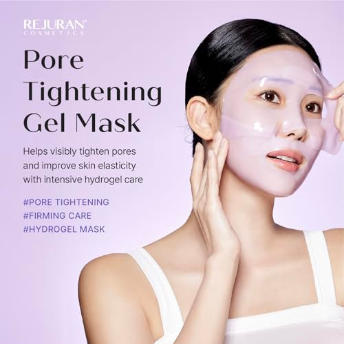 Rejuran Pore Tightening Gel Mask With Dot Cpdrn Korean Hydrogel Face Mask For Pore Care Elasticity Support And Smootherlooking Skin 5 Count