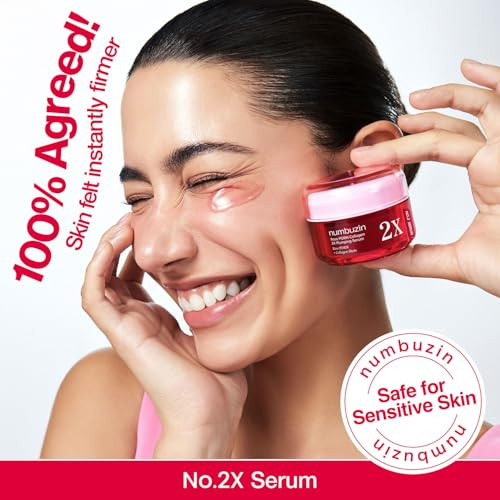 Numbuzin No.2X Rose Pdrn Collagen Plumping Serum Collagen Spicule Serum For Firming And Volume Glow Pdrn Peptides Collagen Hydrating Korean Skincare 1.01 Fl Oz 30Ml