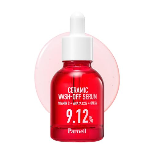 Parnell Aha 9.12% Omija Washoff Serum1Minute Face Exfoliation For Sebum Control And Smooth Texturepha Bha Lha Vitamin C Kcare 1.01 Fl Oz
