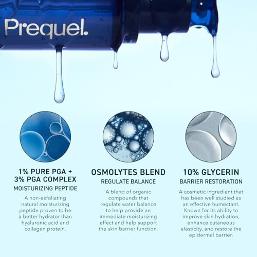 Prequel Skin Multiquench Plumping Hydration Serum For Face. Intensive Hydrating Facial Serum For Women With Pga Complex And Moisturebinders. Deep Moisturizing For Dry And Sensitive Skin 1.7Oz