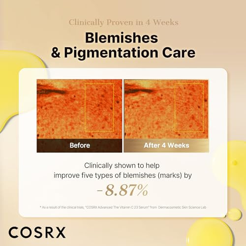 Cosrx Advanced Pure Vitamin C 23% Serum With Vitamin E And Glutathione Korean Vitamin C Serum For Fine Lines Uneven Skin Tone And Dull Skin Korean Skin Care 0.7Oz