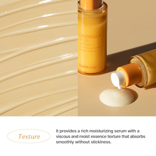 Farmstay Calendula Relief Serumquick Calming Sensitive Nonsticky Nonirritating Hydrating Moisturizing Korean Gentle Vegan Soothing All Skin Type 1.69 Fl Oz