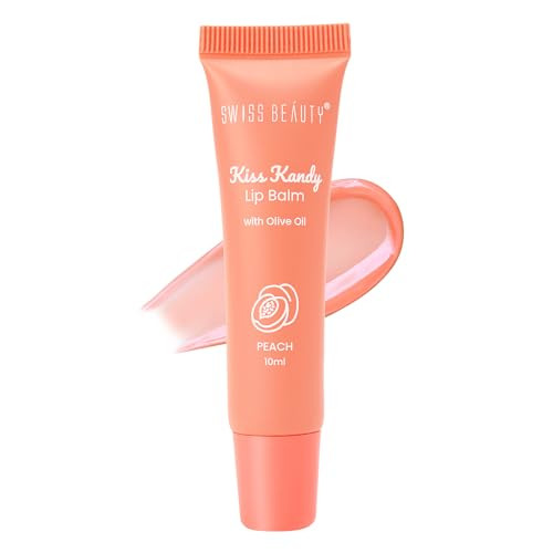 Swiss Beauty Kiss Kandy Lip Balm With Olive Oilmoisturisingnonstickysoft And Smooth Lipsshade Peach 10Ml