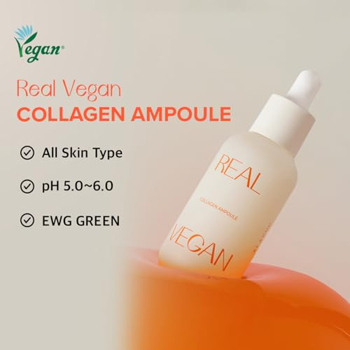Klavuu Real Vegan Collagen Ampoule For Skin Elasticity 1.01Ozdeep Hydration For Dry Skin 500 Dalton Vegetable Carrot Collagen Enhanced Absorption Radiant Youthful Glow