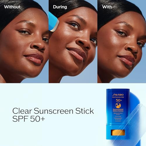Shiseido Clear Sunscreen Stick Spf 50plus Invisible Broadspectrum Face Sunscreen Wear Under And Over Makeup Lightweight Formula All Skin Types