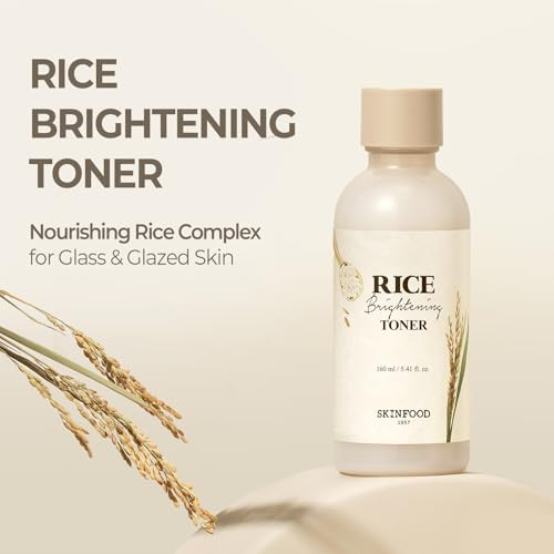Skinfood 1957 Skinfood Rice Radiance Trio Korean Skincare Set With Daily Brightening Pad Rice Serum And Rice Cream For Glowing Hydrated And Refined Skin