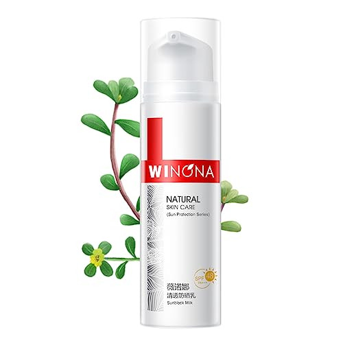 Winona Spf 48plusplusplus Face Sunscreen Lotion Skin Soothing Sunblock Milk For Sensitive And Dry Skin Enriched With Portulaca Oleracea Lightweight Gentle And Moisturizing 1.76Oz