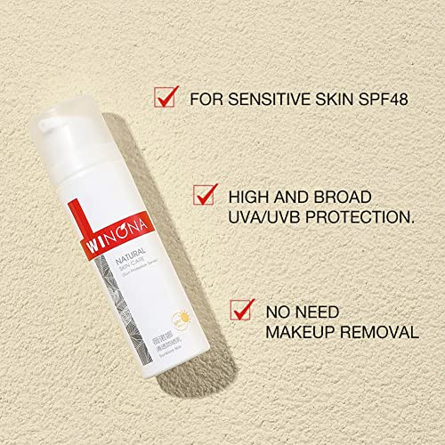 Winona Spf 48plusplusplus Face Sunscreen Lotion Skin Soothing Sunblock Milk For Sensitive And Dry Skin Enriched With Portulaca Oleracea Lightweight Gentle And Moisturizing 1.76Oz