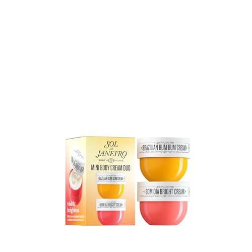Sol De Janeiro Mini Body Cream Trial Set Travel Size Set Beauty Minis Brazilian Bum Bum Cream And Bom Dia Bright Cream 2 Piece Set 24 Value 25 Ml