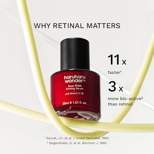 Haruharu Rose Pdrn Firming Serum With Retinal 0.1% Veganboost Collagen Sagging Skin Bulgarian Rose Fine Lines And Wrinkles For Sensitive Skin Fragrance Korean Skin Care 1.01 Fl.Oz