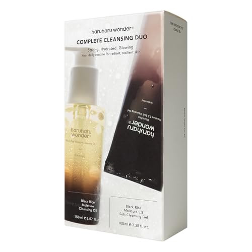 Haruharu Wonder Complete Cleansing Duo Deep Cleanse Routine Makeup Remover Low 5.5Ph Gentle For Sensitive Skin Noncomedogenic Pore Care Vegan Korean Skincare
