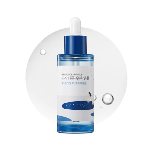 Round Lab Birch Juice Moisturizing Ampoule 7Second Hydration Absorption 72Hour Longlasting Moisture Hydrating Face Moisturizer For Sensitive Skin Korean Skin Care 1.69 Fl Oz