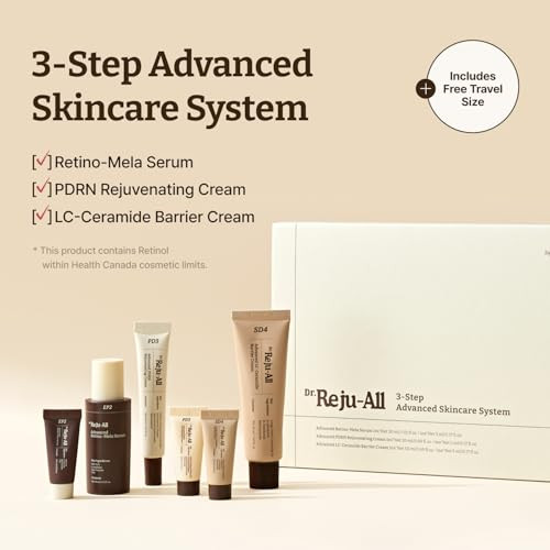 Dr.RejuAll Dr.Rejuall Advanced Skincare System Complete Set With Hpr Retinol Serum Pdrn Cream Ceramide Barrier Cream Korean Skin Care Set Travel Size Included Daily Antiaging Skincare Routine