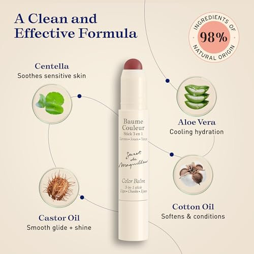 Embryolisse Color Balm 3In1 Makeup Stick For Cheeks Eyes And Lips 0.08 Ozmultiuse Cream Blush Lipstick And Eye Shadow Skincare And Makeup Hybrid With Centella Asiatica And Aloe Vera Vegan