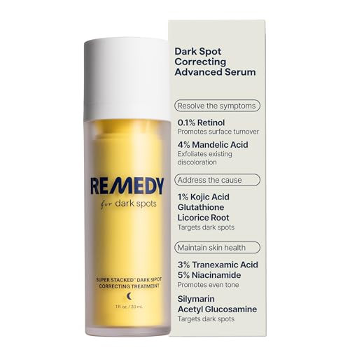 Remedy Science Remedy For Dark Spots Advanced Discoloration Correcting Serum With Retinolkojic Acid Tranexamic Acid Niacinamide Mandelic Acid Sensitive Skin Fragrance By Dermatologist Dr. Shah 1 Fl Oz