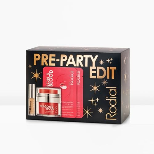 Rodial Preparty Edit Holiday Skincare And Makeup Set With Banana Lowlighter DragonS Blood Sculpting Gel And 2X DragonS Blood Eye Patches Radiant Glow 0.07 Oz 0.30 Fl. Oz