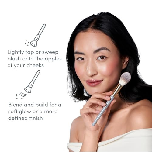 Ravie Beauty Blush And Powder Brush Best Fluffy Makeup Brush For Cheeks Ultra Soft Powder And Bronzer Brush Professional Synthetic Bristles