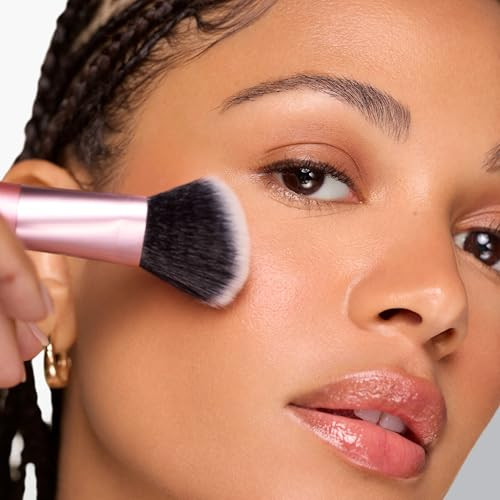 Real Techniques Ultimate Multi Tasker Makeup Brush Dualended Foundation Brush For Liquid Makeup Blush Bronzer And Powder Precision Sculpting And Blending Ultraplush Bristles Crueltyfree 1 Count