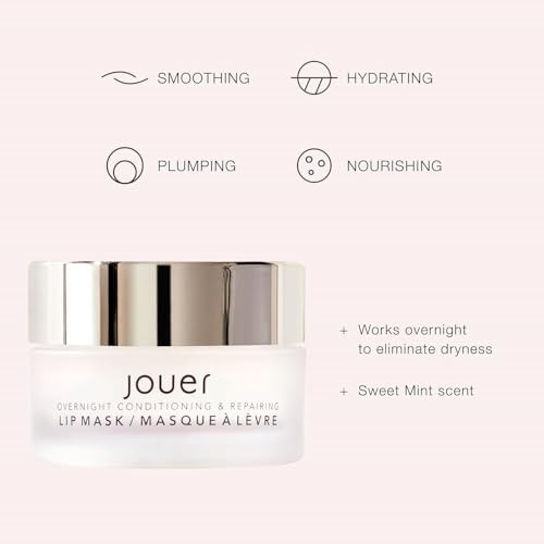 Jouer Mint Overnight Lip Masque Moisturizing Lip Treatment Lip Mask Formulated With Maxi Lip For Plumper Lips And Visual Fullness Shea Butter For Hydration