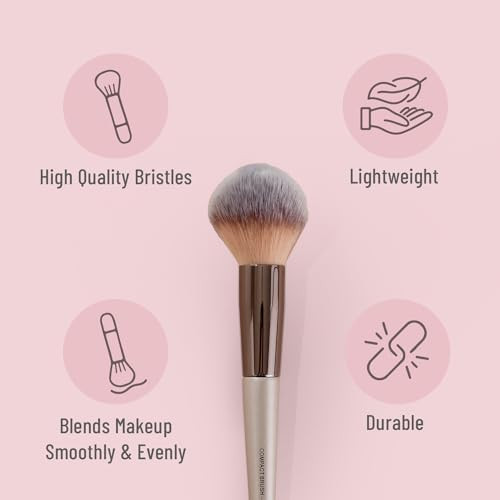 Swiss Beauty Compact Powder Brush Silver