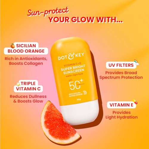 Dot and Key Dot And Key Vitamin C plus E Sunscreen Spf 50plus Paplusplusplusplus Combo 80Gm Each160G Pack Of 2