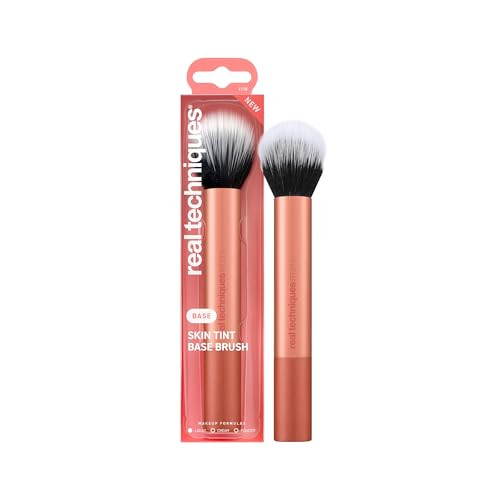 Real Techniques Skin Tint Base Brush Liquid Foundation Makeup Brush For Skin Tint And Tinted Moisturizer Streakfree Blending Ultraplush Bristles Crueltyfree 1 Count