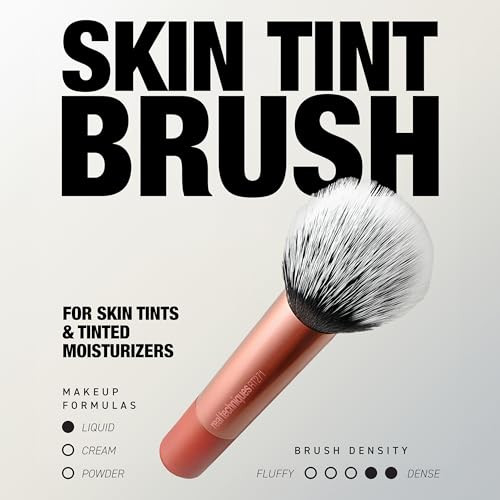 Real Techniques Skin Tint Base Brush Liquid Foundation Makeup Brush For Skin Tint And Tinted Moisturizer Streakfree Blending Ultraplush Bristles Crueltyfree 1 Count
