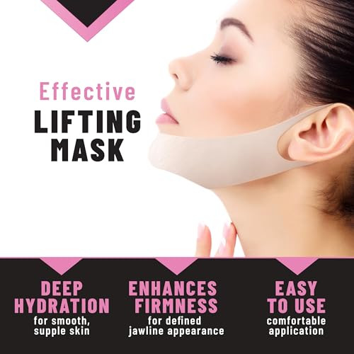 Tolevita V Line Lifting Mask Double Chinchin Comfortable Double Strapface Sculpting And Lifting Mask With Hydrogel And Vitamin E For Women And Men 5 Pcs